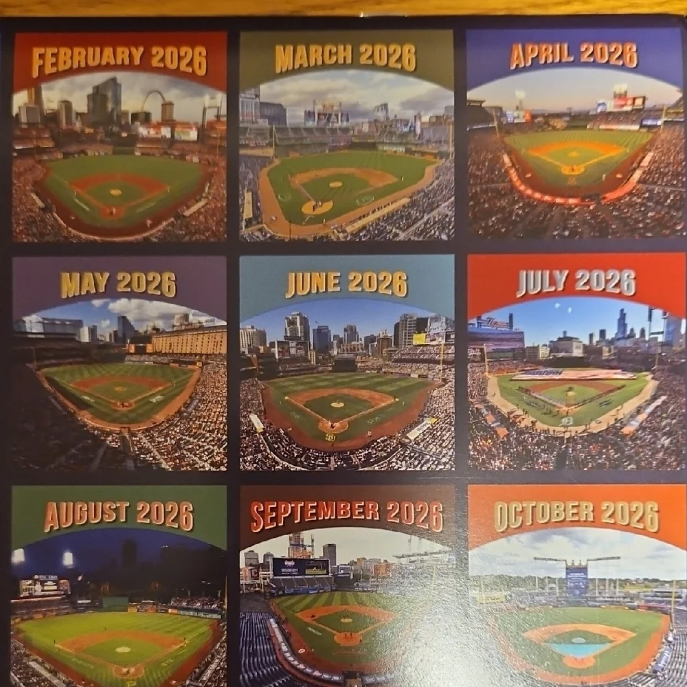 2026 Ballparks Wall Calendar